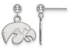 LogoArt Sterling Silver University Of Iowa Earrings Dangle Ball