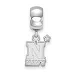 LogoArt Sterling Silver Navy Bead Charm Charm Small Dangle Bead Charm