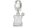 LogoArt Sterling Silver Navy Bead Charm Charm Small Dangle Bead Charm