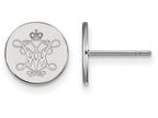 LogoArt Sterling Silver William And Mary Small Disc Earrings