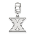 LogoArt Sterling Silver Xavier University Bead Charm Charm Small Dangle Bead Charm