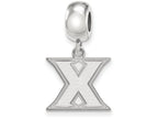 LogoArt Sterling Silver Xavier University Bead Charm Charm Small Dangle Bead Charm