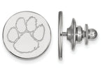 LogoArt Sterling Silver Clemson University Lapel Pin