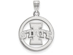 LogoArt Sterling Silver Iowa State University Sm Pendant Necklace In Circle