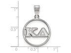 LogoArt Sterling Silver Kappa Delta Small Circle Pendant Necklace