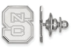 LogoArt Sterling Silver North Carolina State University Lapel Pin