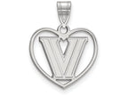 LogoArt Sterling Silver Villanova University Pendant Necklace In Heart