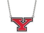 LogoArt Sterling Silver Youngstown State University Large Enamel Pendant Necklace