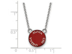 LogoArt Sterling Silver Alpha Chi Omega Extra Small Enameled Pendant Necklace With 18 Inch