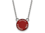 LogoArt Sterling Silver Alpha Chi Omega Extra Small Enameled Pendant Necklace With 18 Inch