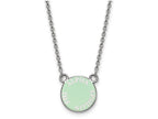 LogoArt Sterling Silver Alpha Epsilon Phi Extra Small Enameled Pendant Necklace With 18 Inch