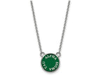 LogoArt Sterling Silver Alpha Sigma Tau Extra Small Enameled Pendant Necklace With 18 Inch