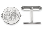 LogoArt Sterling Silver Chicago Blackhawks Cuff Links