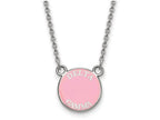 LogoArt Sterling Silver Delta Gamma Extra Small Enameled Pendant Necklace With 18 Inch
