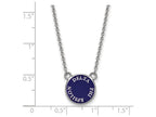 LogoArt Sterling Silver Delta Phi Epsilon Extra Small Enameled Pendant Necklace With 18 Inch