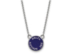 LogoArt Sterling Silver Delta Phi Epsilon Extra Small Enameled Pendant Necklace With 18 Inch