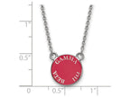LogoArt Sterling Silver Gamma Phi Beta Extra Small Enameled Pendant Necklace With 18 Inch
