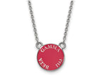 LogoArt Sterling Silver Gamma Phi Beta Extra Small Enameled Pendant Necklace With 18 Inch