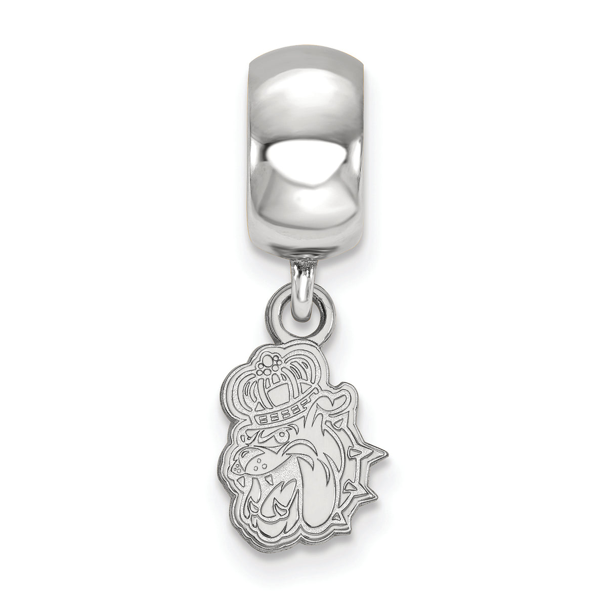 LogoArt Sterling Silver James Madison University Bead Charm Charm Xs Dangle Bead Charm