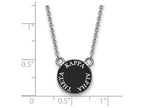 LogoArt Sterling Silver Kappa Alpha Theta Extra Small Enameled Pendant Necklace With 18 Inch