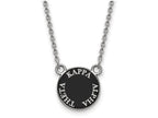 LogoArt Sterling Silver Kappa Alpha Theta Extra Small Enameled Pendant Necklace With 18 Inch