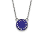 LogoArt Sterling Silver Kappa Kappa Gamma Extra Small Enameled Pendant Necklace With 18 Inch