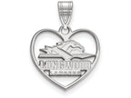 LogoArt Sterling Silver Longwood University Pendant Necklace In Heart