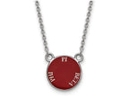 LogoArt Sterling Silver Pi Beta Phi Extra Small Enameled Pendant Necklace With 18 Inch