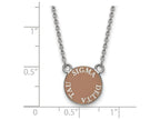 LogoArt Sterling Silver Sigma Delta Tau Extra Small Enameled Pendant Necklace With 18 Inch