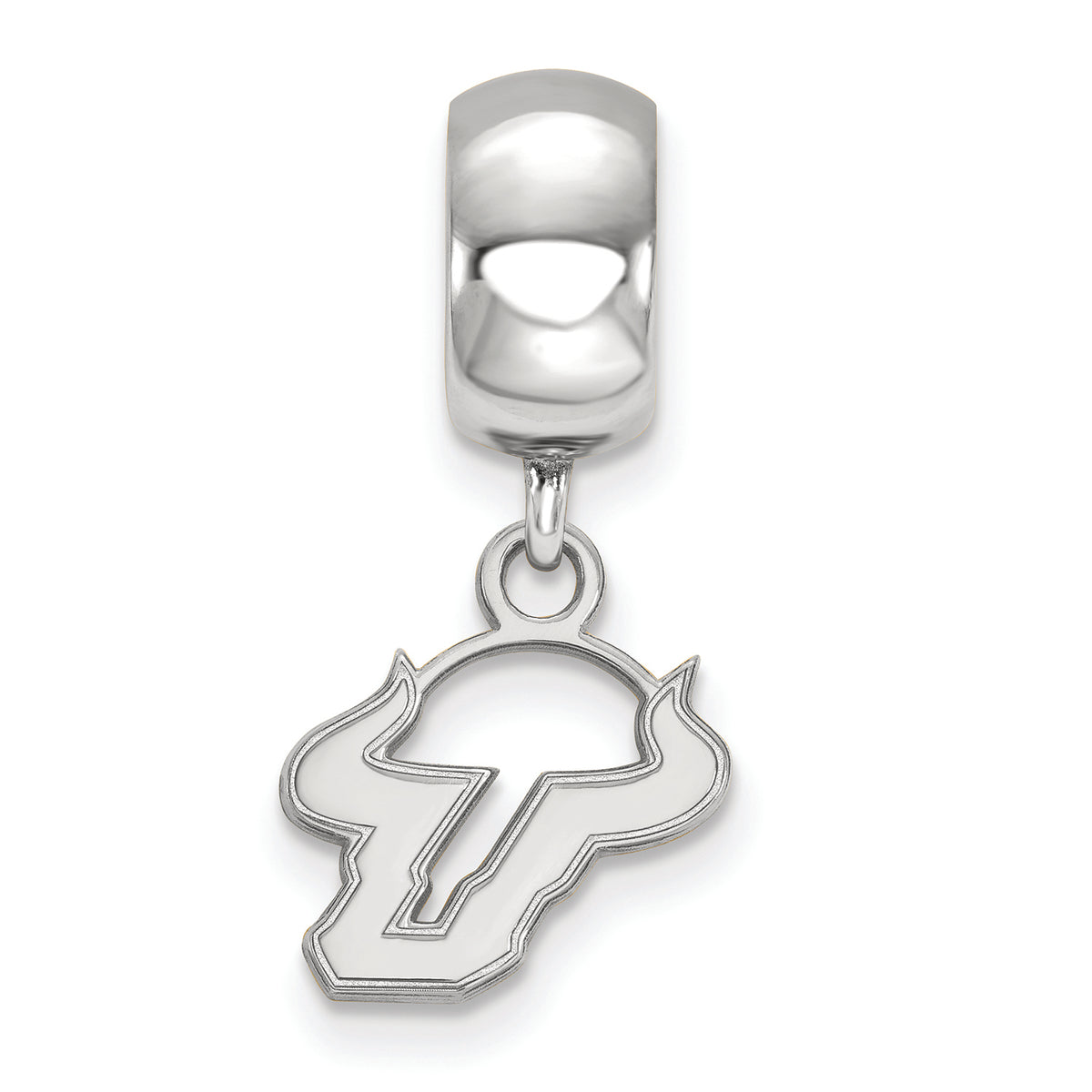 LogoArt Sterling Silver University Of South Florida Bead Charm Charm Xs Dangle Bead Charm