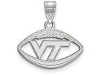 LogoArt Sterling Silver Virginia Tech Pendant Necklace In Football