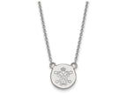 LogoArt Sterling Silver William And Mary Small Disc Pendant Necklace