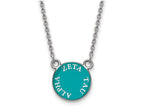 LogoArt Sterling Silver Zeta Tau Alpha Extra Small Enameled Pendant Necklace With 18 Inch