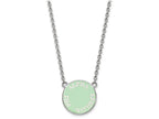 LogoArt Sterling Silver Alpha Epsilon Phi Small Enameled Pendant Necklace With 18 Inch