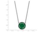 LogoArt Sterling Silver Alpha Sigma Tau Small Enameled Pendant Necklace With 18 Inch