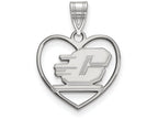 LogoArt Sterling Silver Central Michigan University Pendant Necklace In Heart