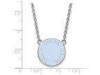 LogoArt Sterling Silver Delta Delta Delta Small Enameled Pendant Necklace With 18 Inch