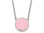 LogoArt Sterling Silver Delta Gamma Small Enameled Pendant Necklace With 18 Inch