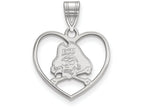 LogoArt Sterling Silver East Carolina University Pendant Necklace In Heart