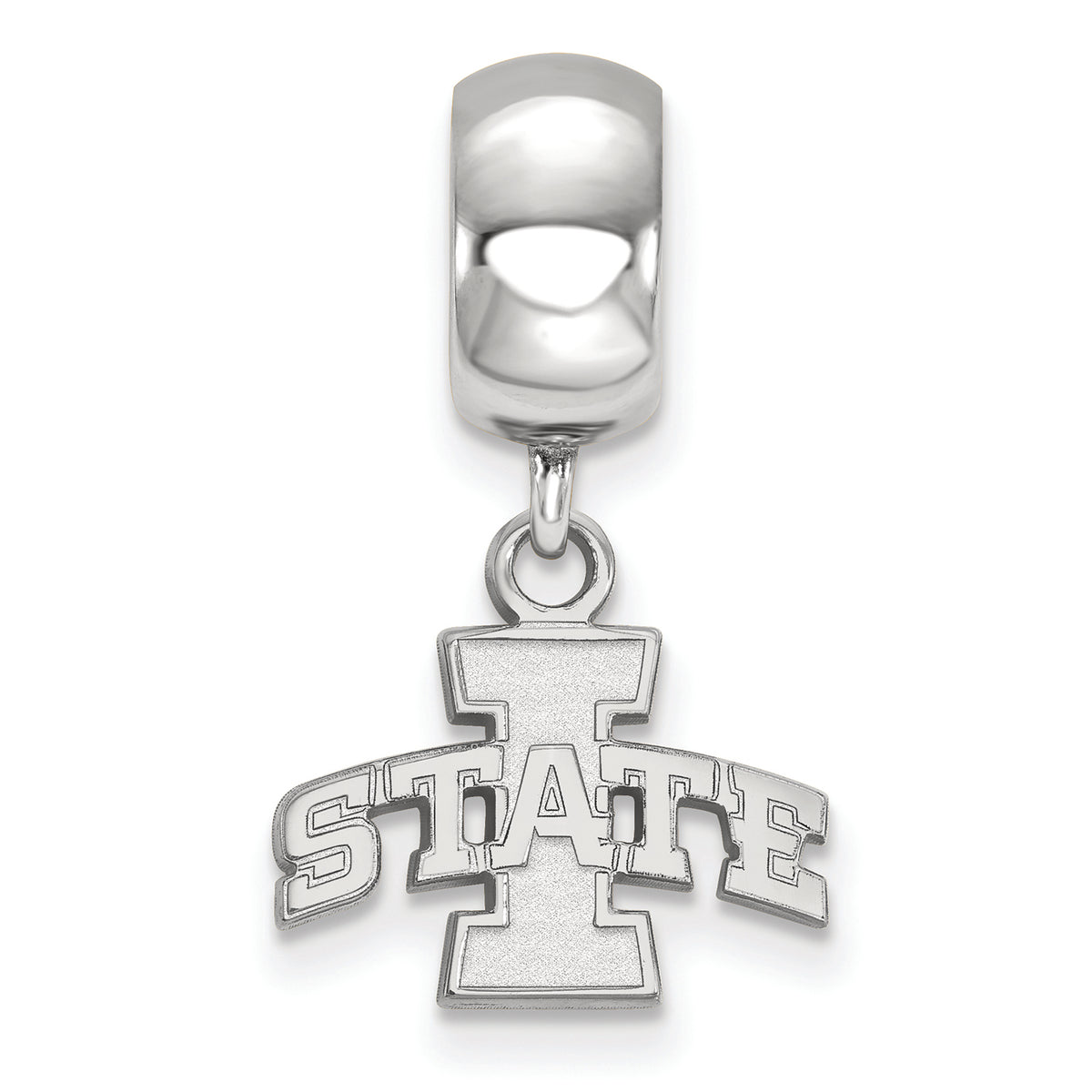LogoArt Sterling Silver Iowa State University Bead Charm Charm Xs Dangle Bead Charm