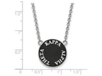 LogoArt Sterling Silver Kappa Alpha Theta Small Enameled Pendant Necklace With 18 Inch