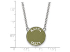 LogoArt Sterling Silver Kappa Delta Small Enameled Pendant Necklace With 18 Inch