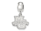 LogoArt Sterling Silver Marquette University Bead Charm Charm Small Dangle Bead Charm