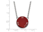LogoArt Sterling Silver Pi Beta Phi Small Enameled Pendant Necklace With 18 Inch
