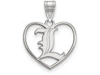 LogoArt Sterling Silver University Of Louisville Pendant Necklace In Heart