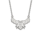 LogoArt Sterling Silver Rice University Large Pendant Necklace
