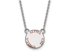 LogoArt Sterling Silver Alpha Chi Omega Extra Small Enameled Pendant Necklace With 18 Inch