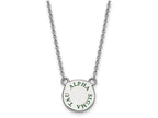 LogoArt Sterling Silver Alpha Sigma Tau Extra Small Enameled Pendant Necklace With 18 Inch