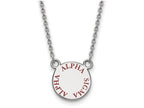 LogoArt Sterling Silver Alpha Sigma Alpha Extra Small Enameled Pendant Necklace With 18 Inch