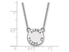 LogoArt Sterling Silver Alpha Xi Delta Extra Small Enameled Pendant Necklace With 18 Inch